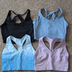 PINK Victoria's Secret Gray Ribbed Detail Selling As A Lot Of 4